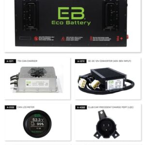 Club Car Precedent 09-Up/Onward/Tempo Eco Lithium 70v 105Ah Battery Bundle