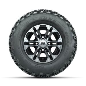 10” GTW Specter Black and Machined Wheels with 20” Duro All-Terrain Tires – Set of 4