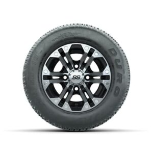 10” GTW Specter Black and Machined Wheels with 20” Duro Lo-Pro Street Tires – Set of 4