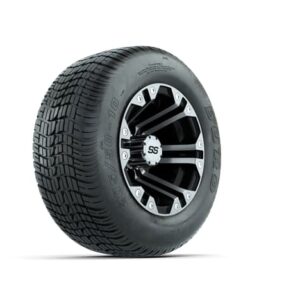 10” GTW Specter Black and Machined Wheels with 20” Duro Lo-Pro Street Tires – Set of 4