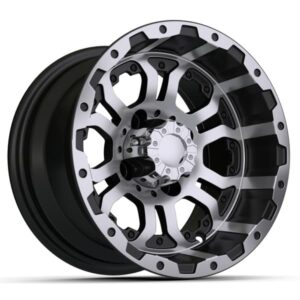 12″ GTW® Omega Black with Machined Accents Wheel