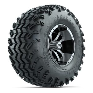 12” GTW Pursuit Black/Machined Wheels with Predator All-Terrain Tires – Set of 4