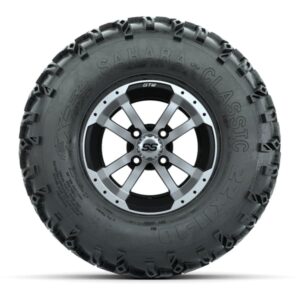 12” GTW Pursuit Black/Machined Wheels with Predator All-Terrain Tires – Set of 4