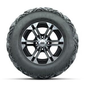 12” GTW Specter Black and Machined Wheels with 23” Barrage Mud Tires – Set of 4
