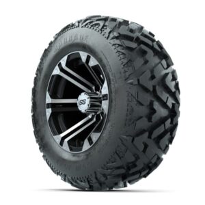 12” GTW Specter Black and Machined Wheels with 23” Barrage Mud Tires – Set of 4