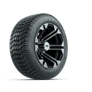12” GTW Specter Black and Machined Wheels with Excel Lo-Pro Street Tires – Set of 4