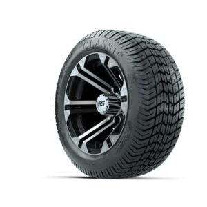 12” GTW Specter Black and Machined Wheels with Excel Lo-Pro Street Tires – Set of 4