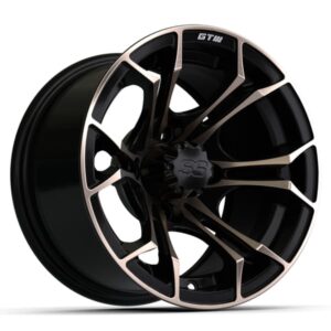 12″ GTW® Spyder Matte Black with Bronze Accents Wheel