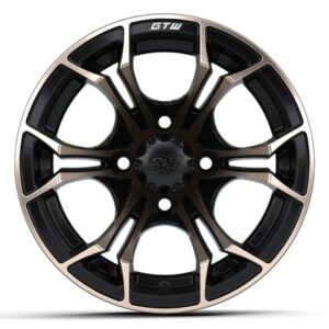 12″ GTW® Spyder Matte Black with Bronze Accents Wheel
