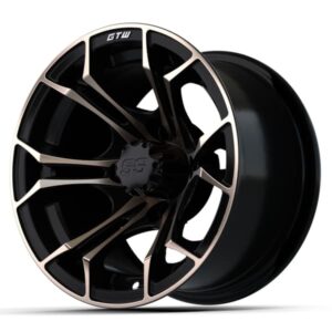 12″ GTW® Spyder Matte Black with Bronze Accents Wheel