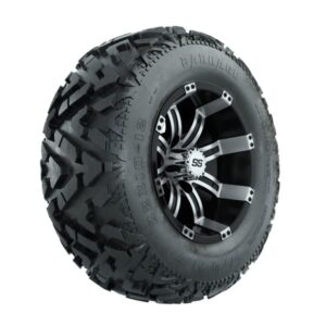 12” GTW Tempest Black and Machined Wheels with 23” Barrage Mud Tires – Set of 4