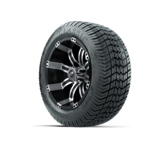 12” GTW Tempest Black and Machined Wheels with Excel Lo-Profile Street Tires – Set of 4