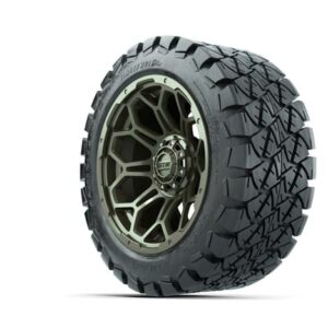 14” GTW Bravo Matte Recon Green Wheels with 22” Timberwolf Mud Tires – Set of 4