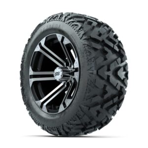 14” GTW Specter Black and Machined Wheels with 23” Barrage Mud Tires – Set of 4