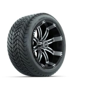 14” GTW Tempest Black and Machined Wheels with GTW Mamba Street Tires – Set of 4