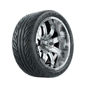 14” GTW Tempest Chrome Wheels with Fusion GTR Street Tires – Set of 4