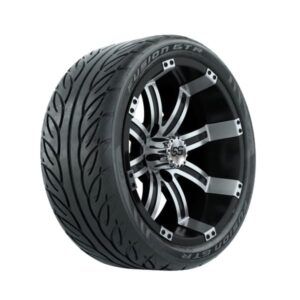 14” GTW Tempest Machined/Black Wheels with Fusion GTR Street Tires – Set of 4