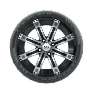 14” GTW Tempest Machined/Black Wheels with Fusion GTR Street Tires – Set of 4
