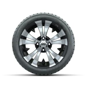 14” GTW Vampire Black and Machined Wheels with GTW Mamba Street Tires – Set of 4