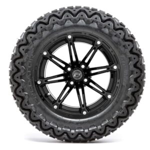 GTW Element Matte Black Wheels with 23in Predator A-T Tires - 14 Inch