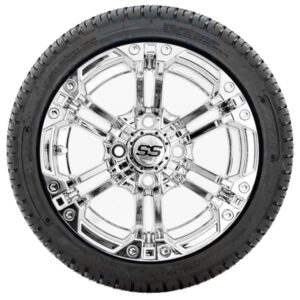 GTW Specter Chrome Wheels with 18in Fusion DOT Approved Street Tires - 12 Inch