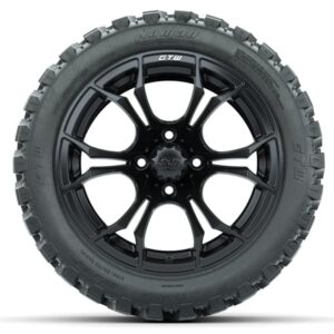 GTW Spyder Matte Black 14 in Wheels with 23x10-14 GTW Nomad All-Terrain Tires – Full Set