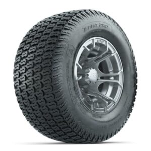 GTW Spyder Silver Brush 10 in Wheels with 20×10-10 Terra Pro S-Tread Traction Tires – Full Set