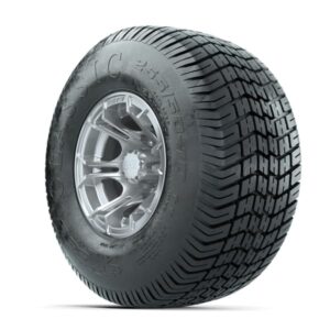 GTW Spyder Silver Brush 10 in Wheels with 22×11-10 Excel Classic Street Tires – Full Set