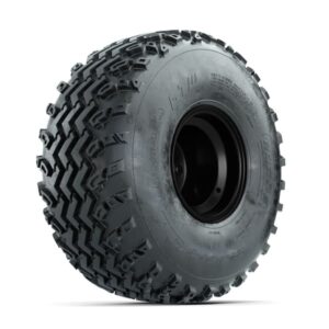 GTW Steel Matte Black 2:5 Offset 8 in Wheels with 22×11.00-8 Rogue All Terrain Tires – Full Set