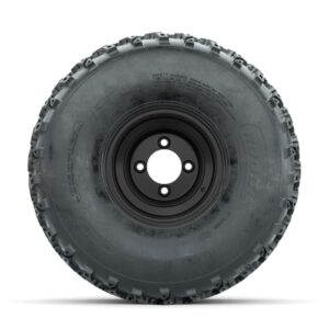 GTW Steel Matte Black 2:5 Offset 8 in Wheels with 22×11.00-8 Rogue All Terrain Tires – Full Set
