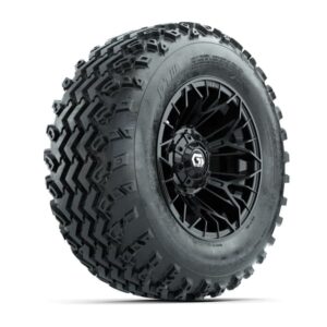 GTW Stellar Black 12 in Wheels with 23×10.00-12 Rogue All Terrain Tires – Full Set