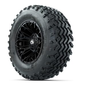 GTW Stellar Black 12 in Wheels with 23×10.00-12 Rogue All Terrain Tires – Full Set