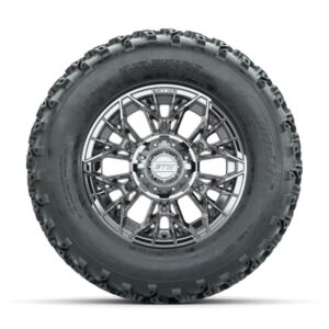 GTW Stellar Chrome 12 in Wheels with 23×10.00-12 Rogue All Terrain Tires – Full Set