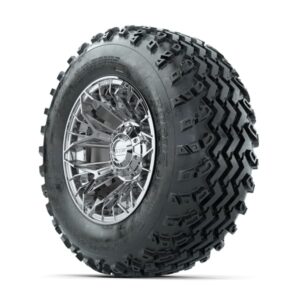 GTW Stellar Chrome 12 in Wheels with 23×10.00-12 Rogue All Terrain Tires – Full Set