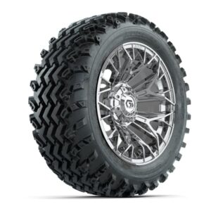 GTW Stellar Chrome 14 in Wheels with 23×10.00-14 Rogue All Terrain Tires – Full Set