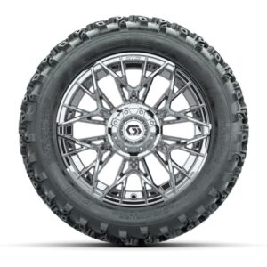 GTW Stellar Chrome 14 in Wheels with 23×10.00-14 Rogue All Terrain Tires – Full Set