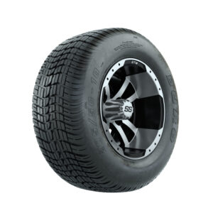 GTW Storm Trooper Machined/Black 10 in Wheels with 205/50-10 Duro Lo-Pro Street Tires - Set of 4