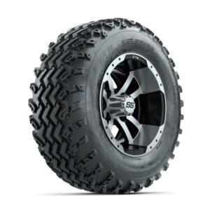 GTW Storm Trooper Machined/Black 12 in Wheels with 23×10.00-12 Rogue All Terrain Tires – Full Set