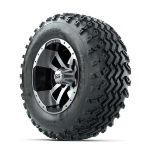 GTW Storm Trooper Machined/Black 12 in Wheels with 23×10.00-12 Rogue All Terrain Tires – Full Set