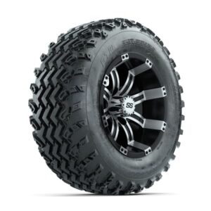 GTW Tempest Machined/Black 12 in Wheels with 23×10.00-12 Rogue All Terrain Tires – Full Set
