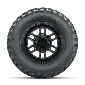 GTW Titan Machined/Black 12 in Wheels with 23×10.00-12 Rogue All Terrain Tires – Full Set