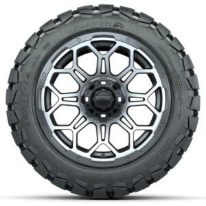 Set of (4) 14 in GTW Bravo Wheels with 22x10-14 GTW Timberwolf All-Terrain Tires
