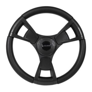 Gussi Italia® Model 13 Black/Carbon Fiber Steering Wheel For E-Z-GO