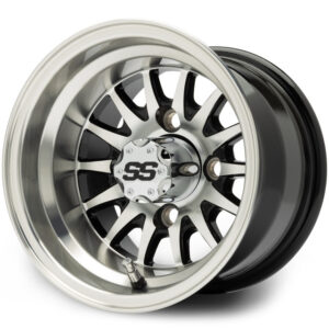 MODZ 10" Medusa Machined Black Golf Cart Wheel