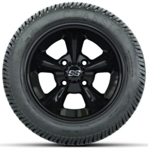 Set of (4) 12 in GTW Godfather Wheels with 215/40-12 Excel Classic Street Tires