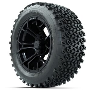 GTW Spyder Matte Black 14 in Wheels with 23x10-14 Duro Desert All-Terrain Tires – Full Set