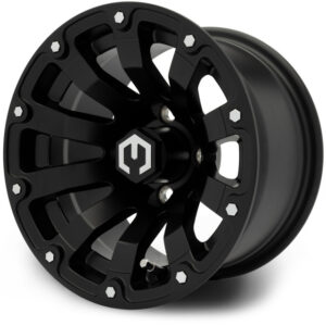 MODZ® 12" Bomber Matte Black Golf Cart Wheel