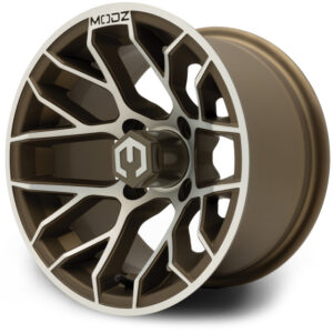 MODZ® 12" Matrix Machined Bronze Golf Cart Wheel