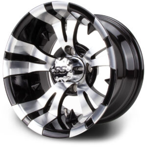MODZ® 12" Vampire Machined Black Golf Cart Wheel