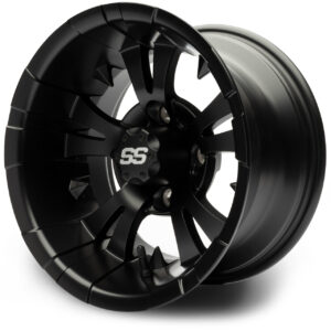 MODZ® 12" Vampire Matte Black Golf Cart Wheel